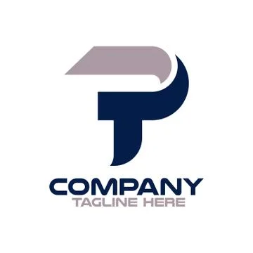 Modern Letters TP or PT logo.Vector illustration. Stock Illustration