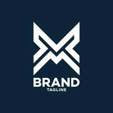 Modern letters VM or MV logo.Vector illustration. Illustrazione stock