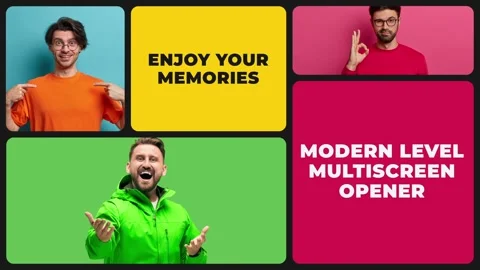 Modern Level Multiscreen Opener After Effects素材
