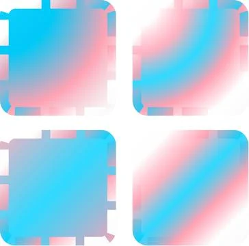 Modern LGBT Trans Inspired Multi Unique Texture PackShiny Blurry Minimal Ba.. Illustrazione stock