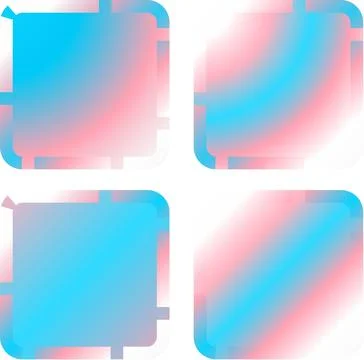 Modern LGBT Trans Inspired Multi Unique Texture PackShiny Blurry Minimal Ba.. Illustrazione stock