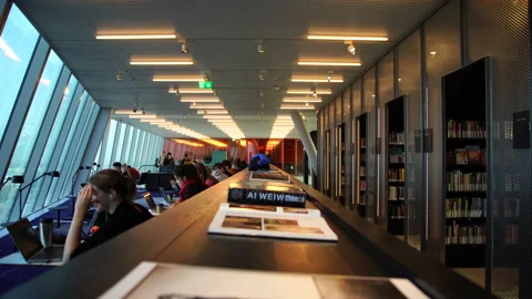Modern library Stock Footage 134012405