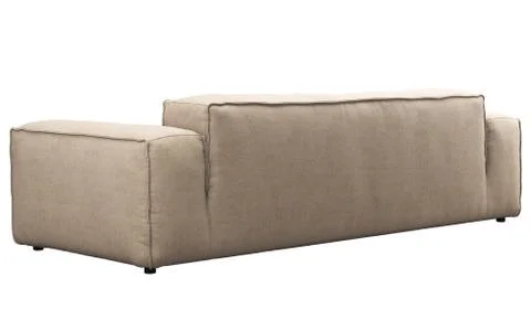 Modern light beige fabric sofa. 3d render Stock Illustration