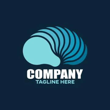 Modern light bulb brain and logo idea. Vector illustration. Stock Illustration