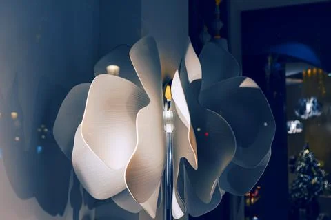 Modern light fixture with petal elements Stock Photos
