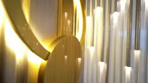 Modern Light Fixtures Warm Ambient Glow Vídeo Stock 307831453