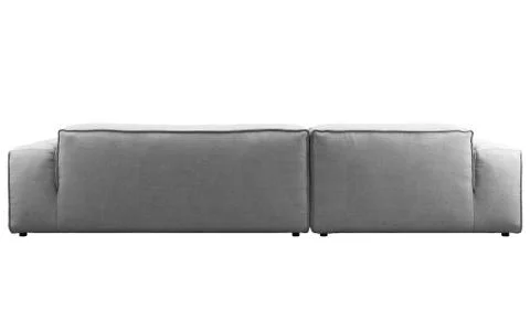 Modern light gray fabric sofa. 3d render Stock Illustration