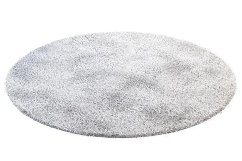 Modern light gray rug with high pile. 3d render Stock Illustration