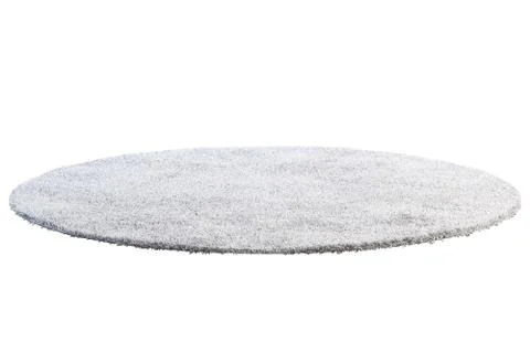 Modern light gray rug with high pile. 3d render Stock Illustration