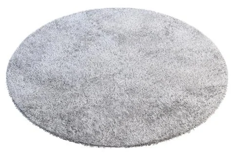 Modern light gray rug with high pile. 3d render Stock Illustration