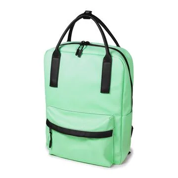 Modern light green backpack Stock Photos