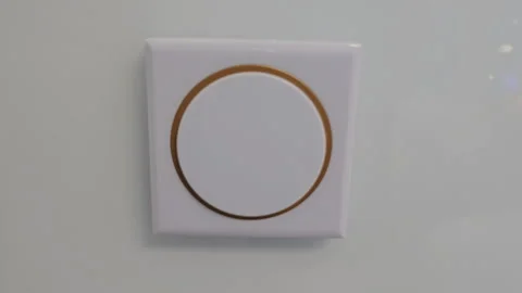 Modern light home switch, turn on and off with a touch or voice command of a Stock Footage 276260016