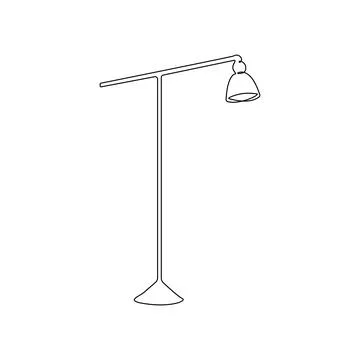 Modern light lamp for home interior decorations of trendy loft style outline Stock Illustration