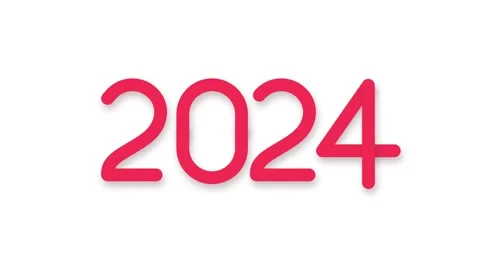 Modern light lines running numbers 2024 new year concept 库存影片 258186941