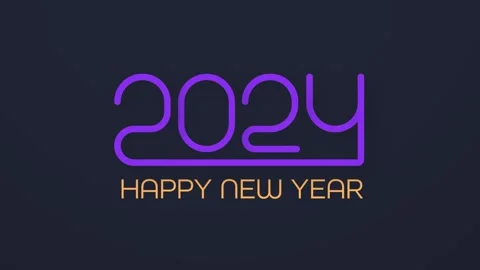 Modern light lines running numbers 2024 new year concept 库存影片 258186977