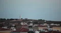 Modern lighthouse on the coast hill of Paphos city HD Footage