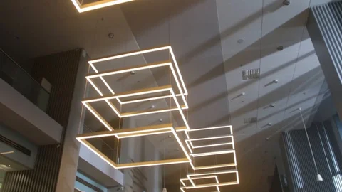 Modern Lighting LED Squares Video stock 128378584