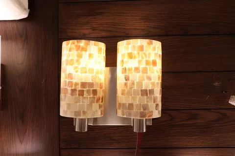 Modern Lighting Store Interior with Decorative Fixtures Foto stock