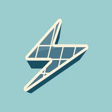 Modern lightning bolt icon with bold lines and clean edges in light beige a.. 스톡 일러스트