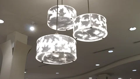 Modern Lights On A Ceiling 스톡 동영상 122700299