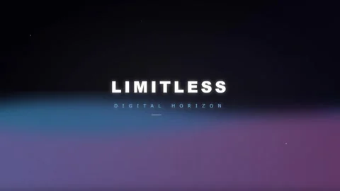 Modern Limitless Typography Motion Background with Digital Horizon Text Anim Stockbeeldmateriaal 333823266