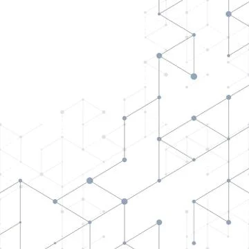 Modern line art pattern with connecting lines on white background. Connection Stock Illustration
