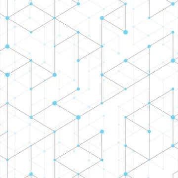 Modern line art pattern with connecting lines on white background. Connection Stock Illustration