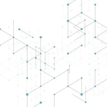 Modern line art pattern with connecting lines on white background. Connection Stock Illustration