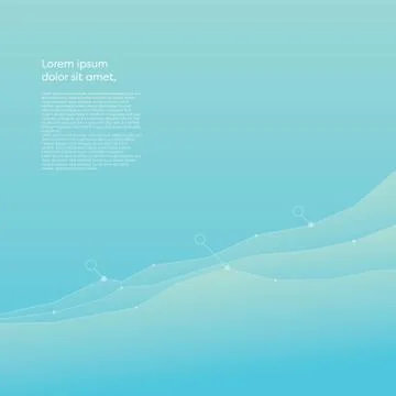 Modern line graph vector element with blue color gradients. Data visualization Stock Illustration