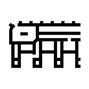 Modern line icon representing connection and infrastructure Illustrazione stock