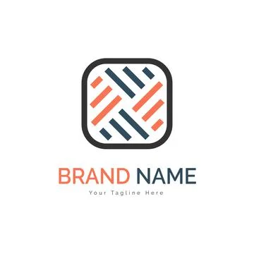 Modern line logo template design vector Stock Illustration