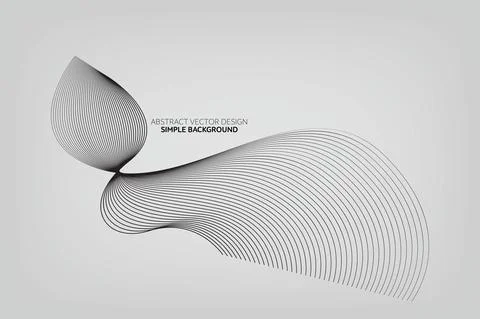Modern Line Wave Pattern Design Stock Illustration