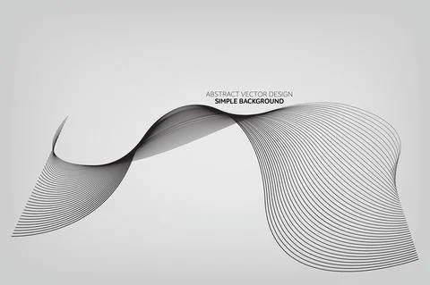 Modern Line Wave Pattern Design Stock Illustration