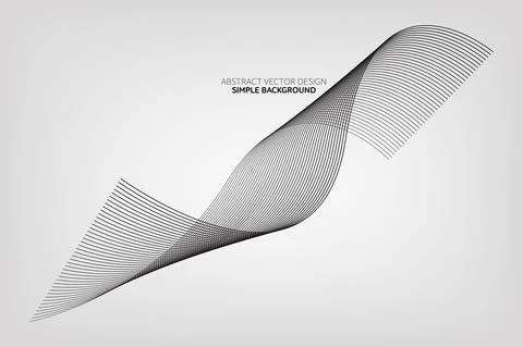Modern Line Wave Pattern Design Stock Illustration