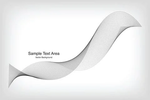 Modern Line Wave Pattern Design, Abstract Vector Backgrounds Stock Illustration