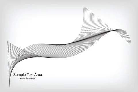 Modern Line Wave Pattern Design, Abstract Vector Backgrounds Stock Illustration