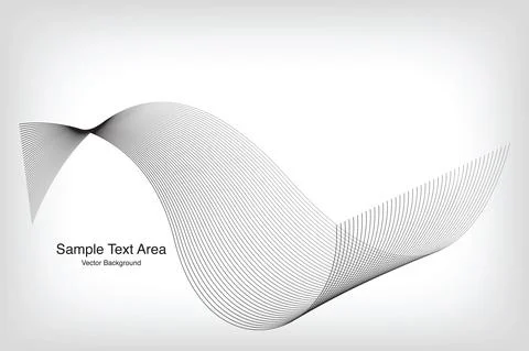 Modern Line Wave Pattern Design, Text Vector Background Stock Illustration