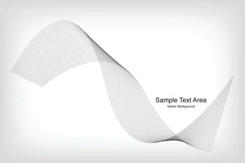 Modern Line Wave Pattern Design, Text Vector Background Stock Illustration