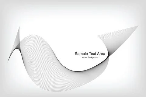 Modern Line Wave Pattern Design, Text Vector Background Stock Illustration