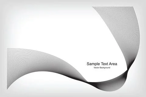 Modern Line Wave Pattern Design, Text Vector Background Stock Illustration