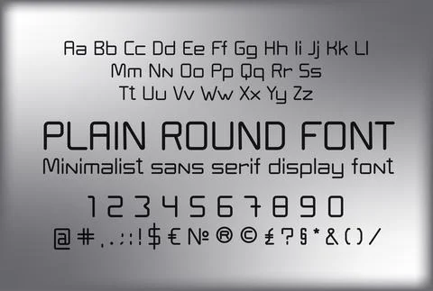 Modern Linear font Stock Illustration