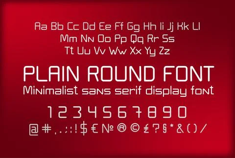 Modern Linear font Stock Illustration