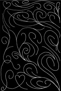 Modern linear pattern with white monograms 스톡 일러스트