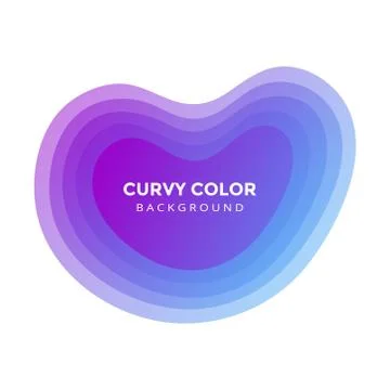 Modern liquid abstract blur blob element graphic gradient flat style design Stock Illustration