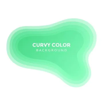 Modern liquid abstract blur blob element graphic gradient flat style design Stock Illustration