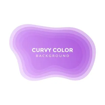 Modern liquid abstract blur blob element graphic gradient flat style design Stock Illustration