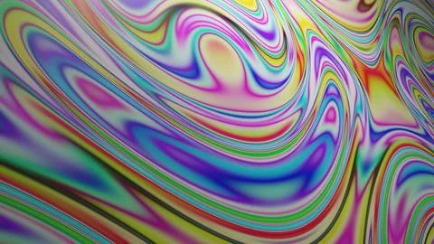 Modern liquid abstract creative optical illusion marble texture colored wavy Stock Illustration