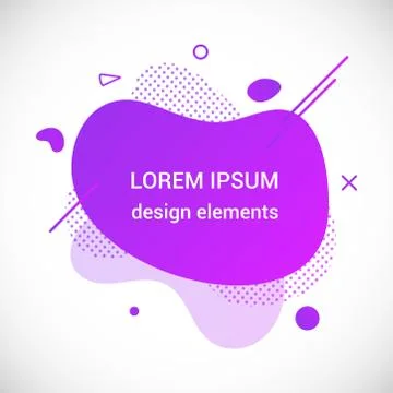 Modern liquid abstract element graphic gradient flat style design 스톡 일러스트
