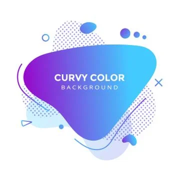 Modern liquid abstract element graphic gradient flat style design fluid vector Stock Illustration