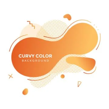 Modern liquid abstract element graphic gradient flat style design fluid vector Stock Illustration